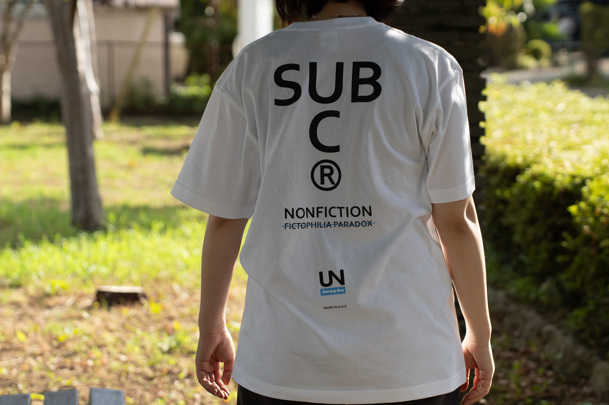 【Standup Blue ×UNCOVER】”nonfiction”Tee White